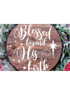 Σετ των 2 Intra απο ξύλο plywood 3mm-4mm πάχος Ευλογημένος Πέρα από τη Γέννησή Του Δίασταση 15x15 cm INTRAFABR-68232466