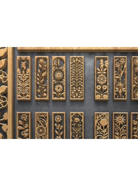 Intra απο ξύλο plywood 3mm-4mm πάχος λέιζερ Bloom & Leaf Δίασταση 3200x7200 cm INTRAFABR-124640483