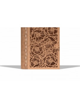 Σετ των 2 Intra απο ξύλο plywood 3mm-4mm πάχος Blooming Floral Ξύλινο Κουτί κομμένο με λέιζερ Δίασταση 30x30 cm INTRAFABR-118221850