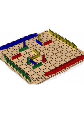 Σετ των 2 Intra απο ξύλο plywood 3mm-4mm πάχος Επιτραπέζιο παιχνίδι, Παιχνίδι ξύλου, κοπής με λέιζερ Δίασταση 15x15 cm INTRAFABR-42039730