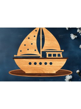 Σετ των 2 Intra απο ξύλο plywood 3mm-4mm πάχος Boat Διακόσμηση σπιτιού Δίασταση 15x15 cm INTRAFABR-118598705