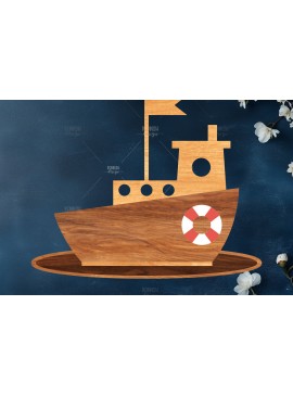 Σετ των 2 Intra απο ξύλο plywood 3mm-4mm πάχος Boat Διακόσμηση σπιτιού Δίασταση 15x15 cm INTRAFABR-118598747