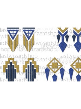 Σετ των 3 Intra απο ξύλο plywood 3mm-4mm πάχος Bohemian Desert Earrings , Boho Δίασταση 3x3 cm INTRAFABR-24969403