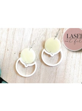 Σετ των 3 Intra απο ξύλο plywood 3mm-4mm πάχος Ακρυλικό σκουλαρίκι Boho Δίασταση 3x3 cm INTRAFABR-73209888