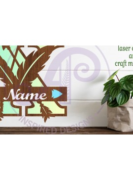 Intra απο ξύλο plywood 3mm-4mm πάχος Boho Capital Monogram Letter X Δίασταση 30x20 cm INTRAFABR-86123816