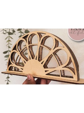 Σετ των 3 Intra απο ξύλο plywood 3mm-4mm πάχος Bank Coin Boho Δίασταση 4x4 cm INTRAFABR-72730326