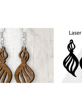 Σετ των 3 Intra απο ξύλο plywood 3mm-4mm πάχος Σκουλαρίκια Boho Cut . Δίασταση 4x4 cm INTRAFABR-114582716