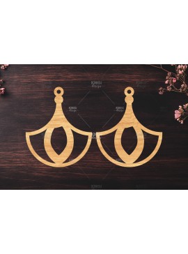 Σετ των 3 Intra απο ξύλο plywood 3mm-4mm πάχος Σκουλαρίκια Boho Δίασταση 3x3 cm INTRAFABR-119113218