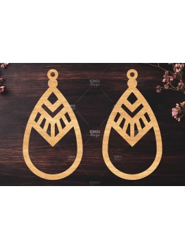 Σετ των 3 Intra απο ξύλο plywood 3mm-4mm πάχος Σκουλαρίκια Boho Δίασταση 3x3 cm INTRAFABR-119113374