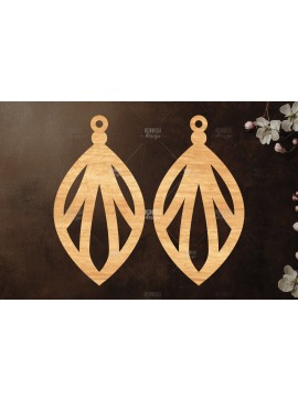 Σετ των 3 Intra απο ξύλο plywood 3mm-4mm πάχος Σκουλαρίκια Boho Δίασταση 3x3 cm INTRAFABR-119112995