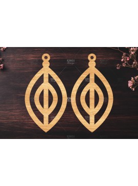 Σετ των 3 Intra απο ξύλο plywood 3mm-4mm πάχος Σκουλαρίκια Boho Δίασταση 3x3 cm INTRAFABR-119113154