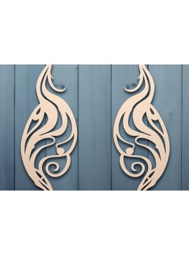 Σετ των 3 Intra απο ξύλο plywood 3mm-4mm πάχος Ξύλινο σκουλαρίκι Boho σε σχήμα φτερού Δίασταση 3x3 cm INTRAFABR-91669451