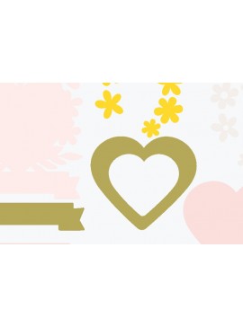 Σετ των 2 Intra απο ξύλο plywood 3mm-4mm πάχος Boho Flowers Cake Topper 3D Δίασταση 15x15 cm INTRAFABR-95858679