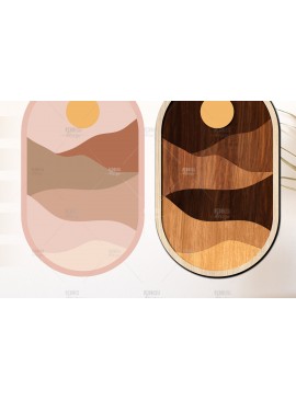 Intra απο ξύλο plywood 3mm-4mm πάχος Boho Landscape Art Wall Art Δίασταση 40x40 cm INTRAFABR-124846372