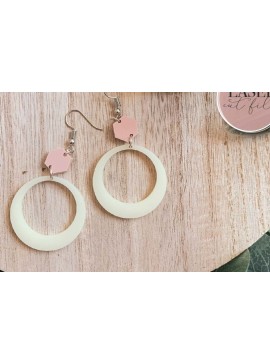 Σετ των 3 Intra απο ξύλο plywood 3mm-4mm πάχος Σκουλαρίκια λέιζερ Boho Δίασταση 3x3 cm INTRAFABR-73210292