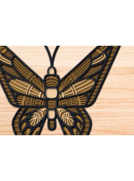 Σετ των 2 Intra απο ξύλο plywood 3mm-4mm πάχος κοπής πολλαπλών επιπέδων λέιζερ BOHO Δίασταση 15x15 cm INTRAFABR-75289476