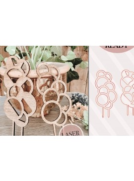 Σετ των 3 Intra απο ξύλο plywood 3mm-4mm πάχος Boho Plant Trellis Houseplant Stakes Δίασταση 4x4 cm INTRAFABR-72796980