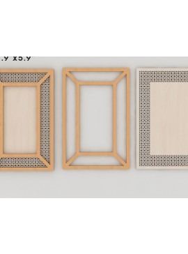 Intra απο ξύλο plywood 3mm-4mm πάχος Συλλογή Boho Rattan Look Frame Collection 241 Δίασταση 20x30 cm INTRAFABR-53996697