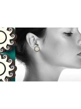 Σετ των 2 Intra απο ξύλο plywood 3mm-4mm πάχος Boho Sun Earrings Pack Δίασταση 12x12 cm INTRAFABR-122246245