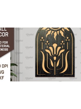 Σετ των 2 Intra απο ξύλο plywood 3mm-4mm πάχος Σχέδιο κοπής με λέιζερ διακόσμηση τοίχου Boho Δίασταση 30x20 cm INTRAFABR-103398610