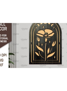 Σετ των 2 Intra απο ξύλο plywood 3mm-4mm πάχος Σχέδιο κοπής με λέιζερ διακόσμηση τοίχου Boho Δίασταση 30x20 cm INTRAFABR-103398809