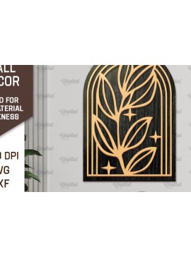 Σετ των 2 Intra απο ξύλο plywood 3mm-4mm πάχος Σχέδιο κοπής με λέιζερ διακόσμηση τοίχου Boho Δίασταση 30x20 cm INTRAFABR-103399155