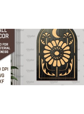 Intra απο ξύλο plywood 3mm-4mm πάχος Σχέδιο κοπής με λέιζερ διακόσμηση τοίχου Boho Δίασταση 30x20 cm INTRAFABR-103399197