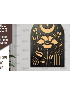 Intra απο ξύλο plywood 3mm-4mm πάχος Σχέδιο κοπής με λέιζερ διακόσμηση τοίχου Boho Δίασταση 30x20 cm INTRAFABR-103399342