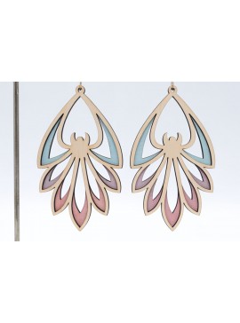 Σετ των 3 Intra απο ξύλο plywood 3mm-4mm πάχος Boho Wings Teardrop Earrings Δίασταση 3x3 cm INTRAFABR-122356894