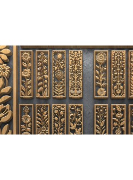 Intra απο ξύλο plywood 3mm-4mm πάχος πάνελ κοπής με λέιζερ Bold Bloom Δίασταση 3200x7200 cm INTRAFABR-124640934