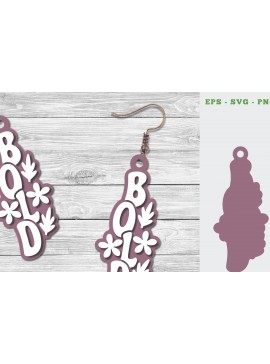 Σετ των 3 Intra απο ξύλο plywood 3mm-4mm πάχος Έντονα σκουλαρίκια κοπής με λέιζερ Δίασταση 3x3 cm INTRAFABR-111648024