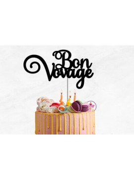 Σετ των 2 Intra απο ξύλο plywood 3mm-4mm πάχος Bon Voyage Cake Topper Δίασταση 15x15 cm INTRAFABR-75260490
