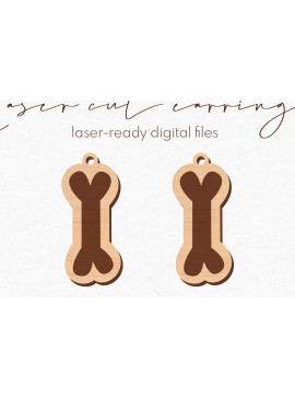 Σετ των 3 Intra απο ξύλο plywood 3mm-4mm πάχος Σκουλαρίκια οστών | κοπής με λέιζερ Δίασταση 3x3 cm INTRAFABR-79521251