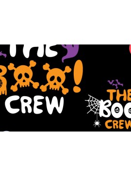 Σετ των 3 Intra απο ξύλο plywood 3mm-4mm πάχος Boo Crew , Halloween, the Boo Crew Δίασταση 15x15 cm INTRAFABR-81355251