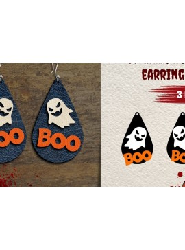 Σετ των 3 Intra απο ξύλο plywood 3mm-4mm πάχος Σκουλαρίκια Boo Δίασταση 3x3 cm INTRAFABR-39666670