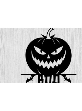 Σετ των 2 Intra απο ξύλο plywood 3mm-4mm πάχος BOO Halloween Metal Sing   Δίασταση 40x40 cm INTRAFABR-101125981