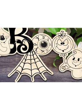 Σετ των 2 Intra απο ξύλο plywood 3mm-4mm πάχος Boo Sign V3 Δίασταση 30x20 cm INTRAFABR-36739457