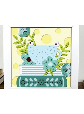 Σετ των 3 Intra απο ξύλο plywood 3mm-4mm πάχος Βιβλίο 3D Layered Reading Δίασταση 7x7 cm INTRAFABR-96656628