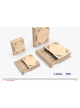 Intra απο ξύλο plywood 3mm-4mm πάχος Κουτί βιβλίου, Κουτί αποθήκευσης, κοπής με λέιζερ Δίασταση 30x20 cm INTRAFABR-112505224