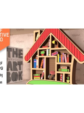 Intra απο ξύλο plywood 3mm-4mm πάχος Διακοσμητικό σταντ ράφι βιβλίου Δίασταση 30x20 cm INTRAFABR-98706166