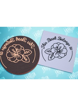 Σετ των 2 Intra απο ξύλο plywood 3mm-4mm πάχος Σφραγίδα βιβλίου | Ex Libris | Γραμματόσημο Δίασταση 15x15 cm INTRAFABR-99695043