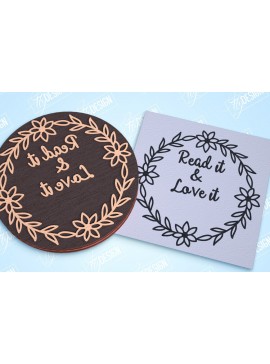 Σετ των 2 Intra απο ξύλο plywood 3mm-4mm πάχος Βιβλίο Σφραγίδα κοπής με λέιζερ | Γραμματόσημο Δίασταση 15x15 cm INTRAFABR-99064711