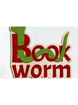 Σετ των 2 Intra απο ξύλο plywood 3mm-4mm πάχος Βιβλίο Worm School Πρότυπο κοπής με λέιζερ Δίασταση 30x20 cm INTRAFABR-96901569