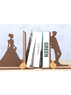 Σετ των 2 Intra απο ξύλο plywood 3mm-4mm πάχος Βιβλιοθήκη με λέιζερ | Πώμα βιβλίου | CNC Δίασταση 15x15 cm INTRAFABR-119955491