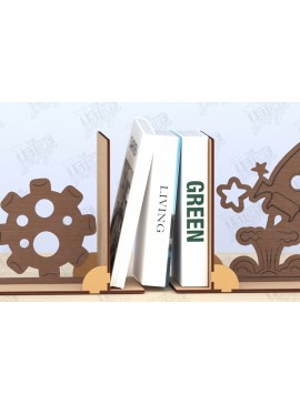 Σετ των 2 Intra απο ξύλο plywood 3mm-4mm πάχος Βιβλιοθήκη με λέιζερ | Πώμα βιβλίου | CNC Δίασταση 15x15 cm INTRAFABR-119955500