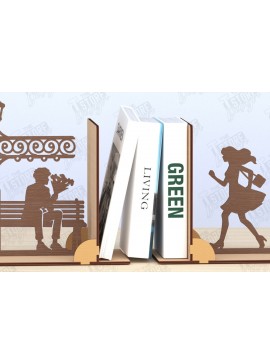 Σετ των 2 Intra απο ξύλο plywood 3mm-4mm πάχος Βιβλιοθήκη με λέιζερ | Πώμα βιβλίου | CNC Δίασταση 15x15 cm INTRAFABR-119955490