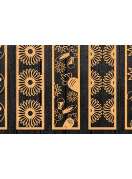 Σετ των 2 Intra απο ξύλο plywood 3mm-4mm πάχος Σελιδοδείκτης Πασχαλινό σχέδιο κοπής με λέιζερ Δίασταση 15x15 cm INTRAFABR-64235068