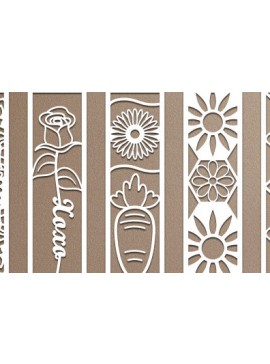 Σετ των 2 Intra απο ξύλο plywood 3mm-4mm πάχος Σελιδοδείκτης Πασχαλινό σχέδιο Δίασταση 15x15 cm INTRAFABR-64348936