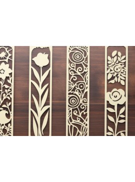 Σετ των 2 Intra απο ξύλο plywood 3mm-4mm πάχος Σελιδοδείκτης δέσμης Cut  Δίασταση 10x20 cm INTRAFABR-86537659