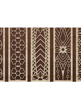 Σετ των 2 Intra απο ξύλο plywood 3mm-4mm πάχος Σελιδοδείκτης Design Δίασταση 40x40 cm INTRAFABR-67976067
